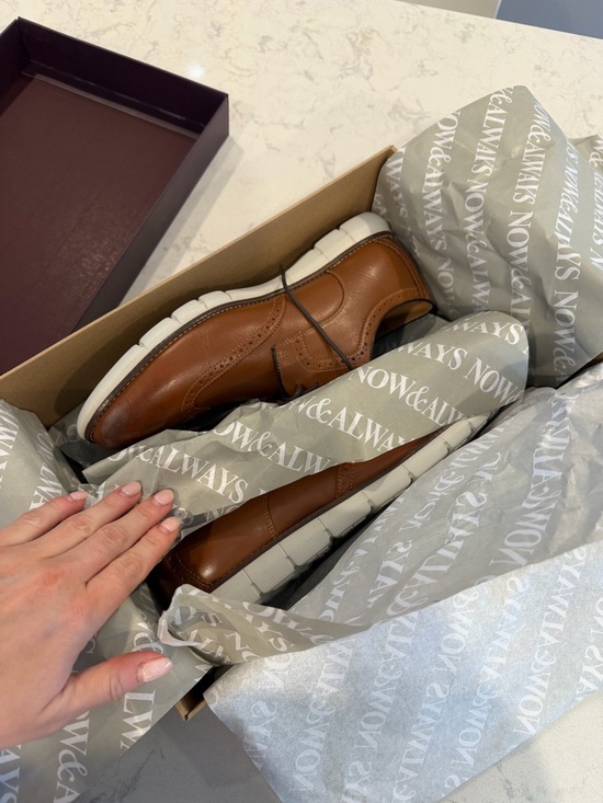 Johnston & Murphy Mens Cognac Leather Wingtip Oxfords main image 4
